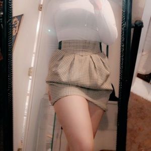 Yellow Plaid Skirt